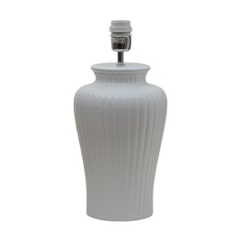 Duża biała lampa stołowa ceramiczna Dahlia podstawa